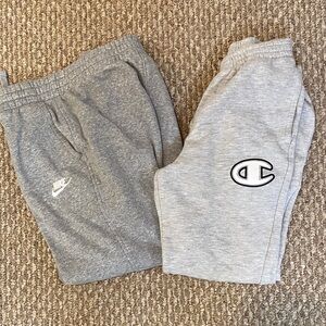 Pair Champion Nike  Kids Gray Sweatpants